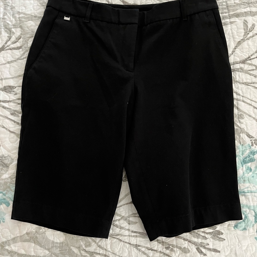 White House Black Market Black Bermuda Shorts 4 NWT